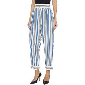 PHILOSOPHY DI LORENZO SERAFINI Crepe Trousers Striped IT42 US 6